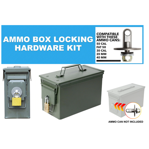 Ammo Cans Box Lock Hardware Kit Steel Suitable for 50 Cal 20 mm 30 Cal Fat 50 