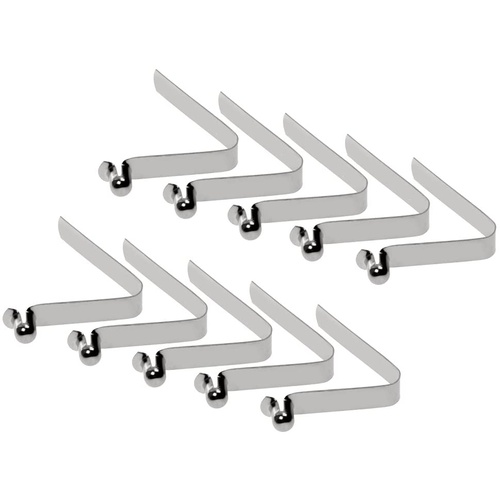 Push Snap Button Spring Clips Pack of 10 - Tent Awning Pole Clips / Kayak Paddle Spring Clips