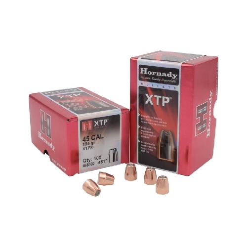 Hornady .451 45 cal 185 grain HP/XTP Bullets 100 pack - 45100