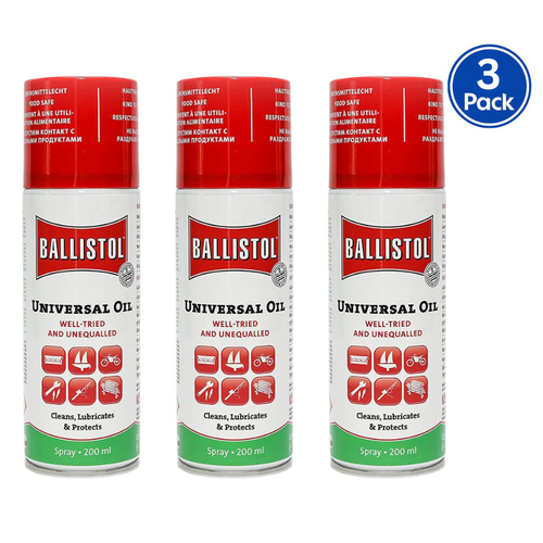 Ballistol Universal Oil Lubricant 200ml Aerosol 3 Pack - 121063PK