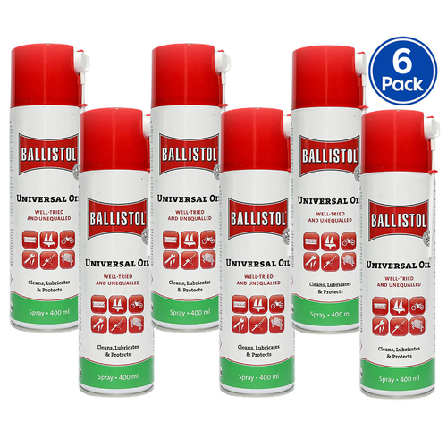 Ballistol Universal Oil Lubricant 400ml Aerosol 6 Pack - 121096PK