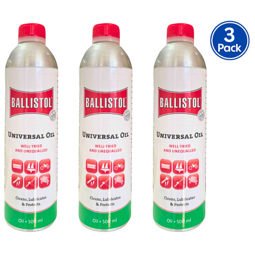 Ballistol Universal Oil Lubricant 500ml Pure Oil 3 Pack - 121123PK
