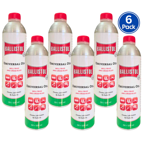 Ballistol Universal Oil Lubricant 500ml Pure Oil 6 Pack - 121126PK