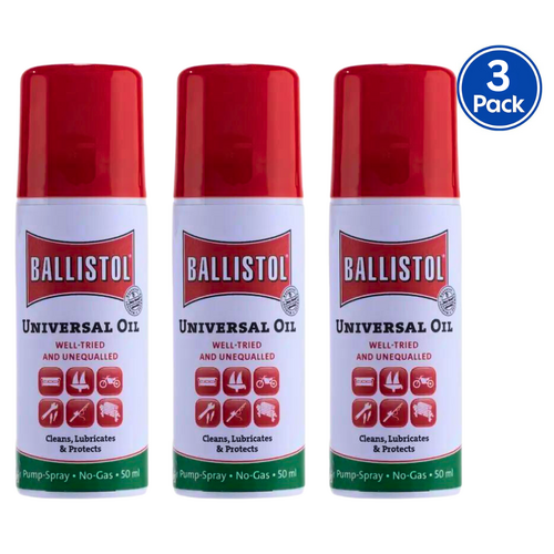 Ballistol Universal Oil Lubricant 50ml Pump Spray 3 Pack - 121033PK