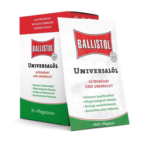 Ballistol Universal Oil Field Wipes - 10 Pack 60019-10