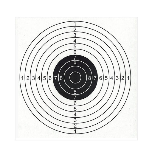 Practice Paper Target 14x14cm White Cardboard 10 Sheets for Training Hunting Shooting - 61700