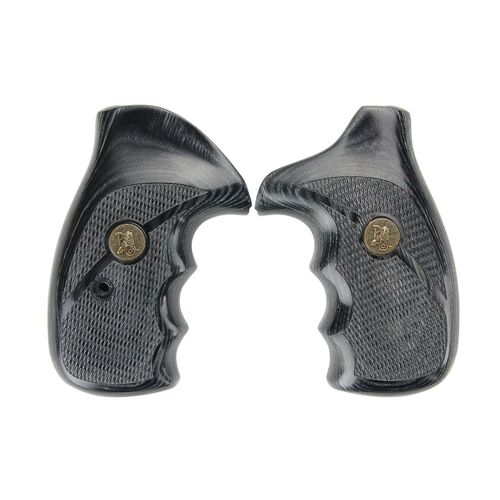 Pachmayr Renegade Deluxe Grip Checkered Charcoal Silvertone For S&W K/L Frame 63021