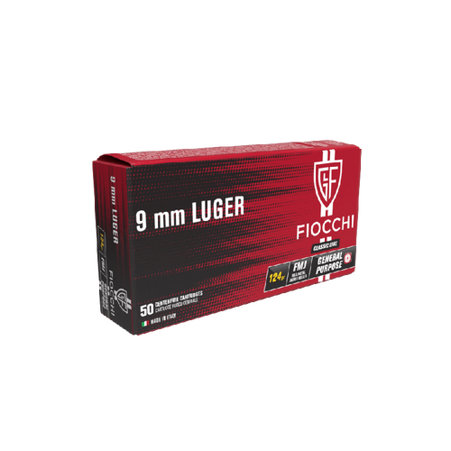 Fiochhi 9mm Luger 124gr 50pk FMJ - 70911200