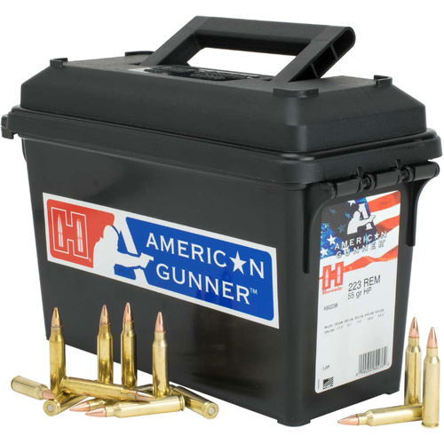 Hornady 223 Rem 55 grain HP American Gunner Ammo - 200 Round Can - 80238