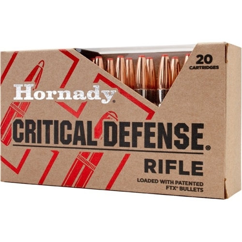 Hornady 308 Win 155 grain FTX Critical Defence Ammo 20 rd - 80920