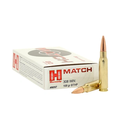 Hornady 308 Win 168gr BTHP Match - 20 Pack - 8097