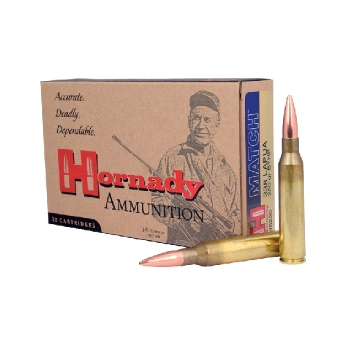 Hornady 338 Lapua Magnum 250 grain BTHP Match Ammo 20 rd - 8230