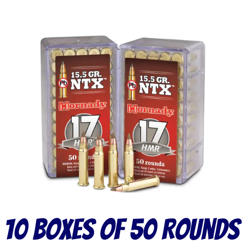 Hornady 17 HMR 15.5gr NTX Varmint Express Rimfire - 500 Pack - 83171