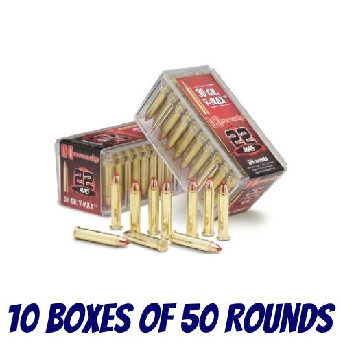 Hornady 22 WMR 30gr V-Max Varmint Express Ammo - 500 Pack - 83202