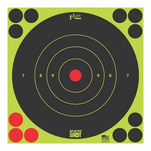 Pro-Shot Splatter Shot 8" Green Peel & Stick Bullseye Target - 30 Pack - 8B-GREEN-30PK