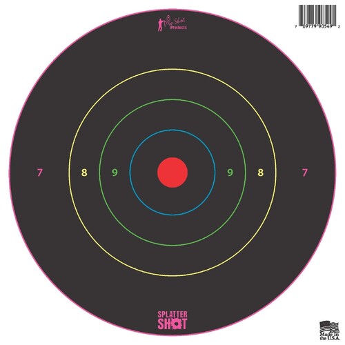 Pro-Shot Splatter Shot 8" Bullseye Multi-Colour Target 6-pk - 8B-MC-6PK