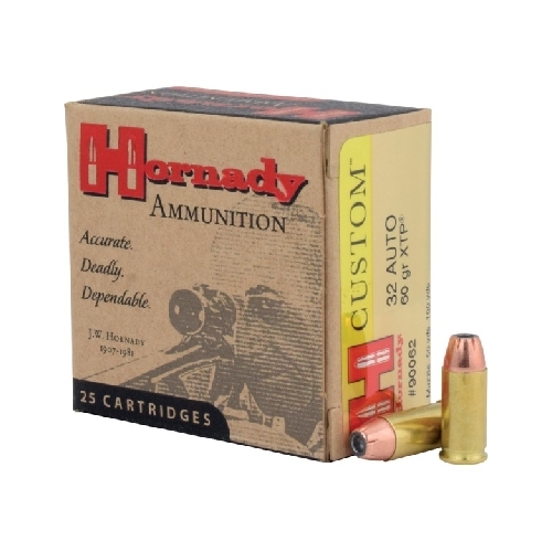 Hornady 32 ACP 60 grain JHP/XTP Hornady Custom Ammo 25 rd - 90062H