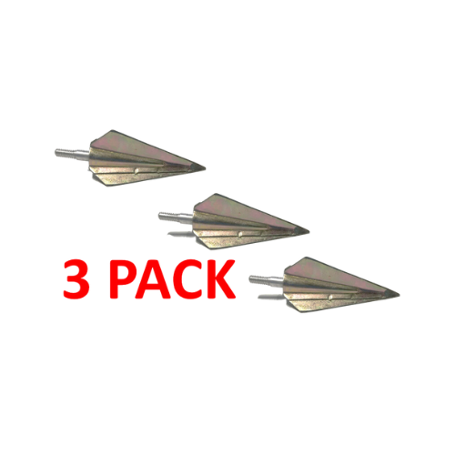3-Blade Broadheads with Adaptor - 3 Pack