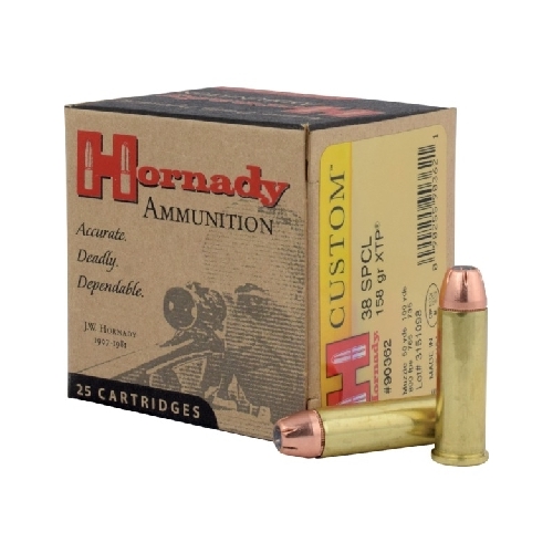 Hornady 38 Special 158 grain JHP/XTP Hornady Custom Ammo 25 rd - 90362H