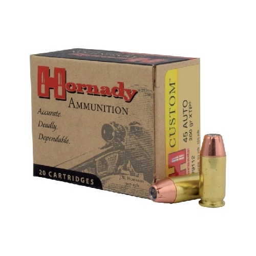 Hornady 45 ACP 200 grain JHP/XTP Hornady Custom Ammo 20 rd - 9112