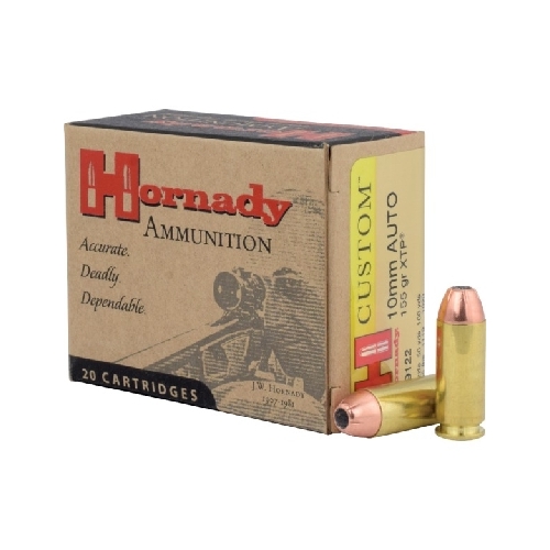 Hornady 10mm 155 grain JHP/XTP Hornady Custom Ammo 20 rd - 9122