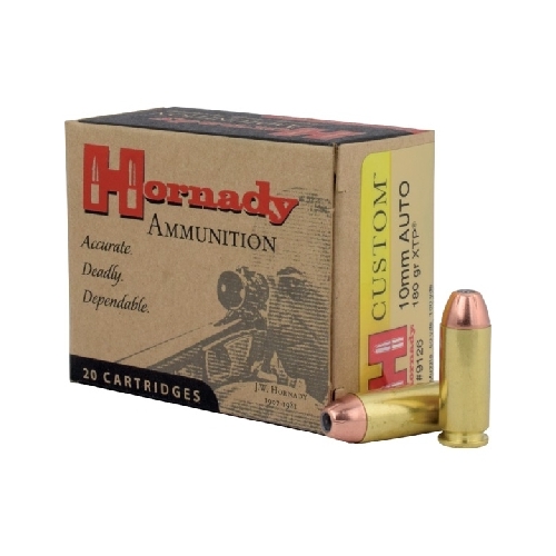 Hornady 10mm 180 grain JHP/XTP Hornady Custom Ammo 20 rd - 9126