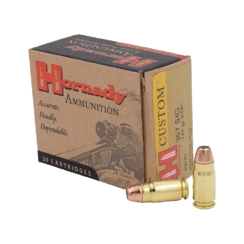 Hornady 357 SIG 147 grain JHP/XTP Hornady Custom Ammo 20 rd - 9131