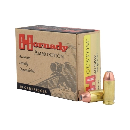 Hornady 40 S&W 155 grain JHP/XTP Hornady Custom Ammo 20 rd - 9132