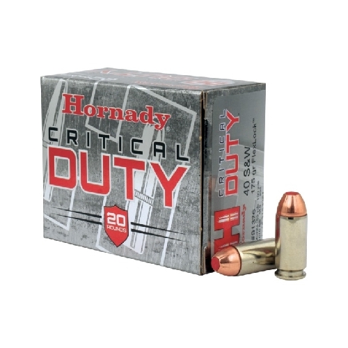 Hornady 40 S&W 175 grain FlexLock Critical Duty Ammo 20 rd - 91376