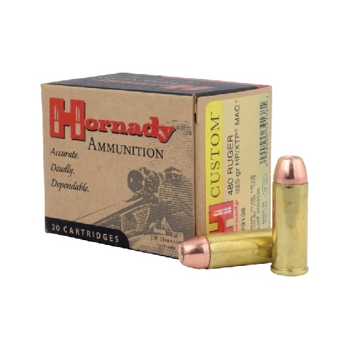 Hornady 480 Ruger 325 grain XTP Mag Hornady Custom Ammo 20 rd - 9138