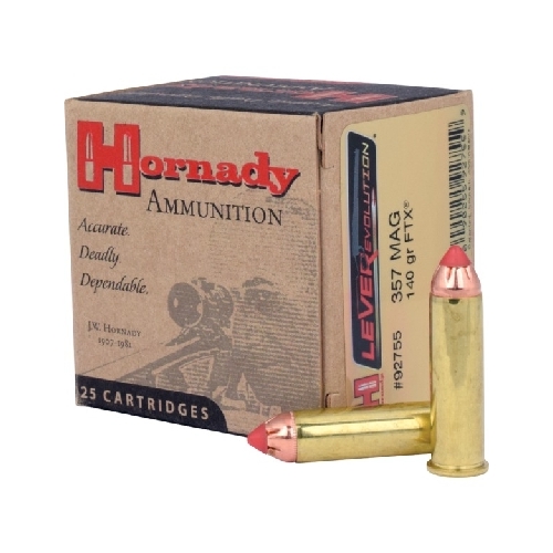 Hornady 357 Mag 140 grain FTX Leverevolution Ammo 25 rd - 92755