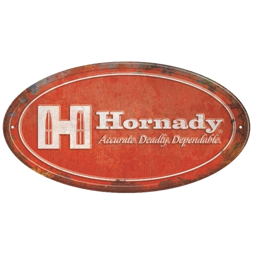 Hornady Oval Rustic Tin Sign - 99144