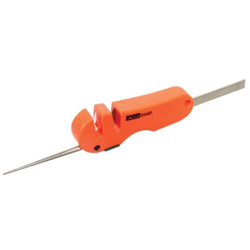 Accusharp 4-in-1 Knife and Tool Sharpener - Blaze Orange 028C