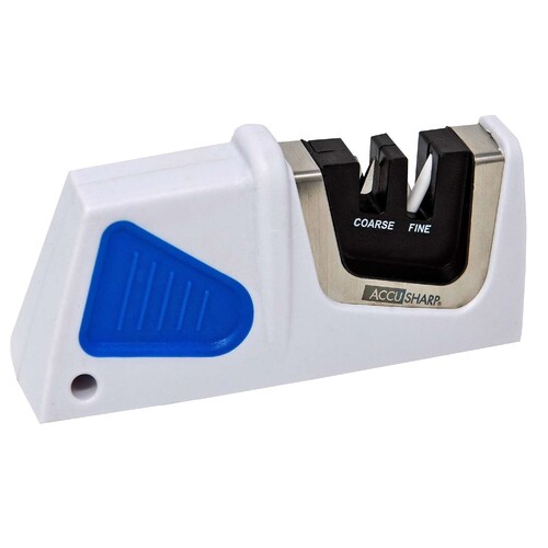 Accusharp Compact Pull-Through Sharpener - White/Blue 080C