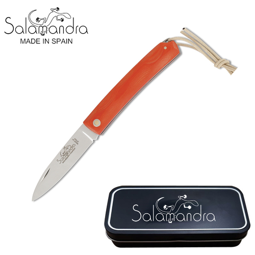 Salamandra Orange Micarta Pocket Knife 170mm - A103101