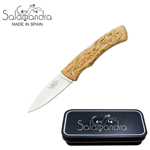 Salamandra Curly Birch Wood Pocket Knife 200mm - A130121