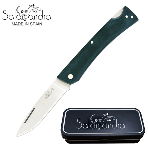 Salamandra Blue Micarta Pocket Knife 175mm - A180101