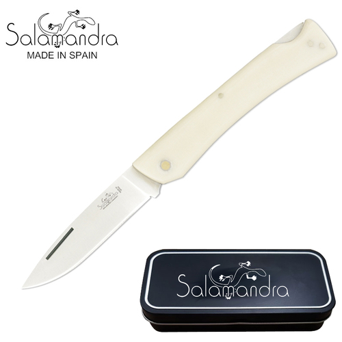 Salamandra White Micarta Pocket Knife 175mm - A181101
