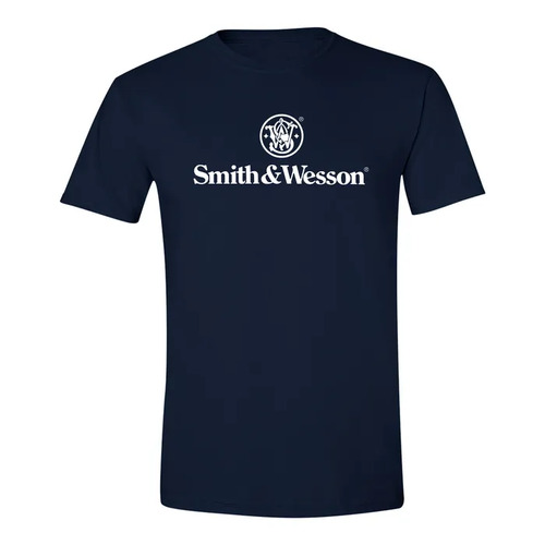Smith & Wesson Authentic Logo Tee in Navy - XL