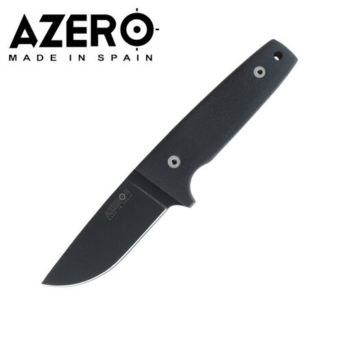 Azero Black Micarta Handle Knife w Molle Sheath - 225mm - A214212