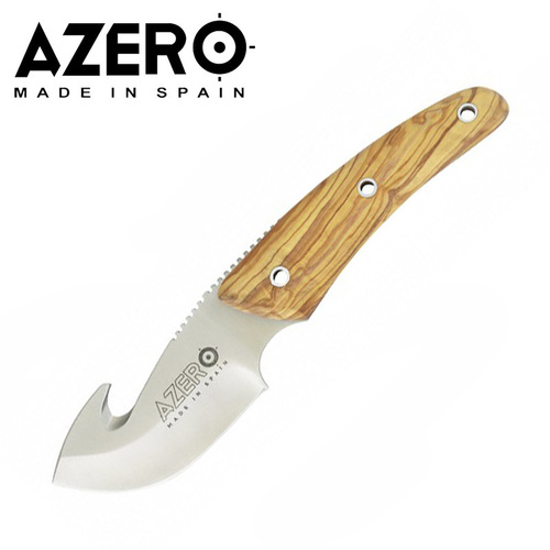 Azero Olive Wood Gut Hook Skinner Knife 150mm - A230011