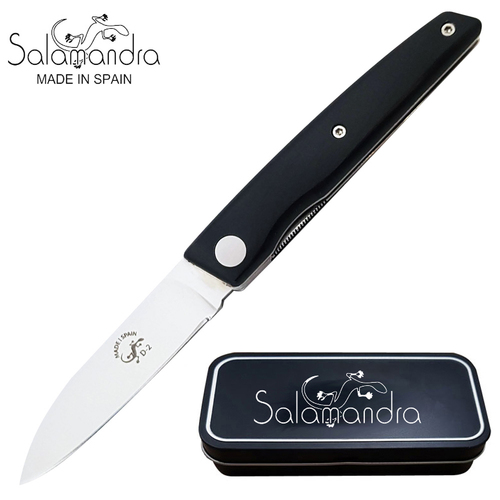 Salamandra Black Handle Folding Knife - A230212
