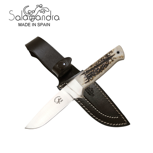 Salamandra Deer Antler Fixed Blade Knife - 230mm - A407063