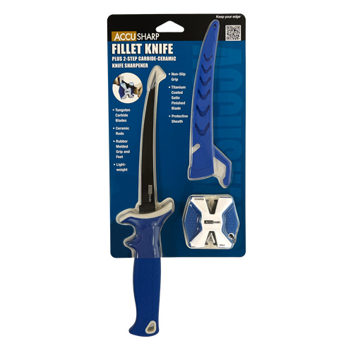 AccuSharp Fillet Knife with 2 step Sharpener - A737C