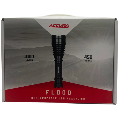 Accura Flood LED Torch 1000 LM Battery & Charger Spoot Flood 5000K Warm - ACFL1000