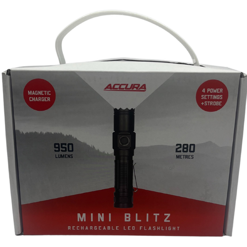 Accura Mini Blitz LED Torch 950 LM Battery & Charger - ACMB950