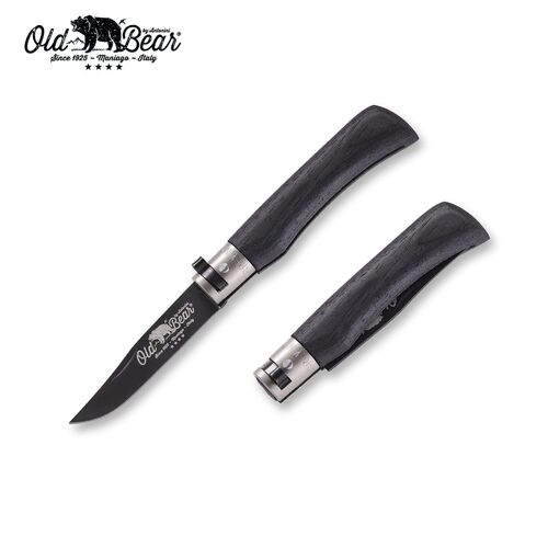 Old Bear Black Pocket Knife - Large - ANT-9303-21-MNK