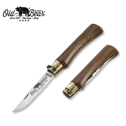 Old Bear Classical Carbon Walnut Pocket Knife - XLarge - ANT-9306-23-LN