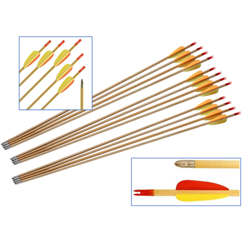 Complete Arrow - Wood with Tin Point 28" 12 Pack