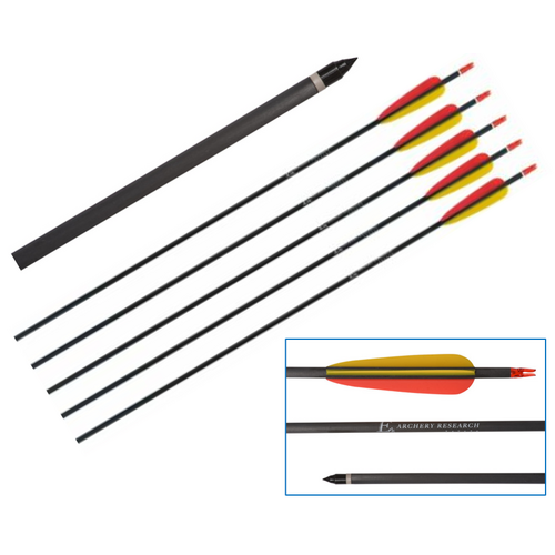 Complete Arrow - Carbon with Removable Tips 30" Spine 340 5 Pack